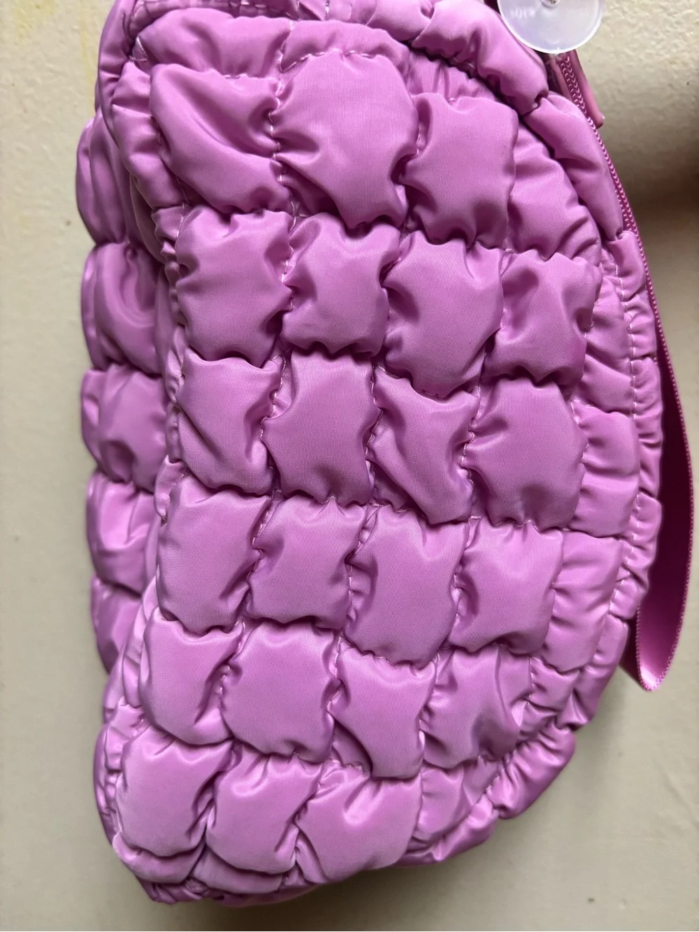 No Boundaries Lilac Quilted Puffer Crossbody Bag